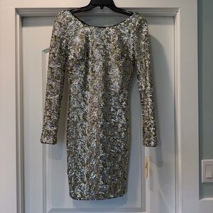 Glamorous Long Sleeve Sequin Dress